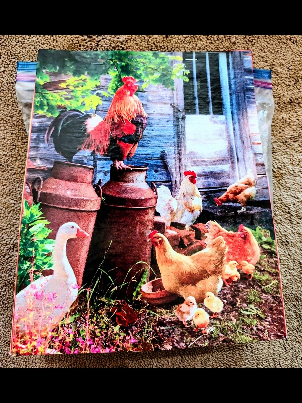 Farmyard Rooster & Hens 1000 Piece Jigsaw Puzzle